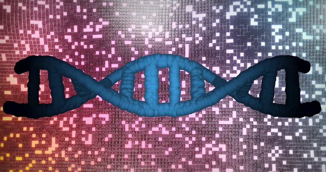 dna sequence with digital pixels representing genetic data technology - Free Images, Stock Photos and Pictures on Pikwizard.com