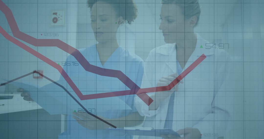 Healthcare Professionals Analyzing Data in Clinical Setting