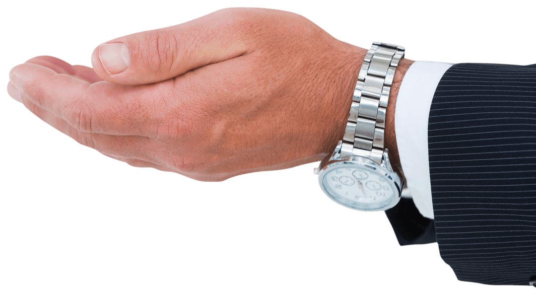 Business Handshake Gesture in Transparent Suit Context