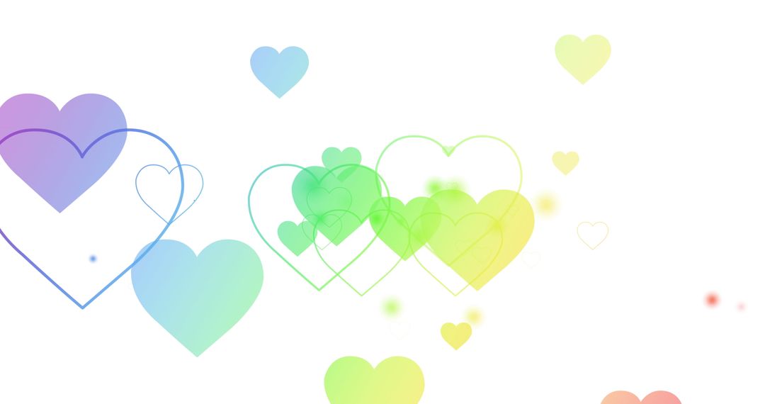 Rainbow Hearts Symbolizing LGBTQ Pride and Love