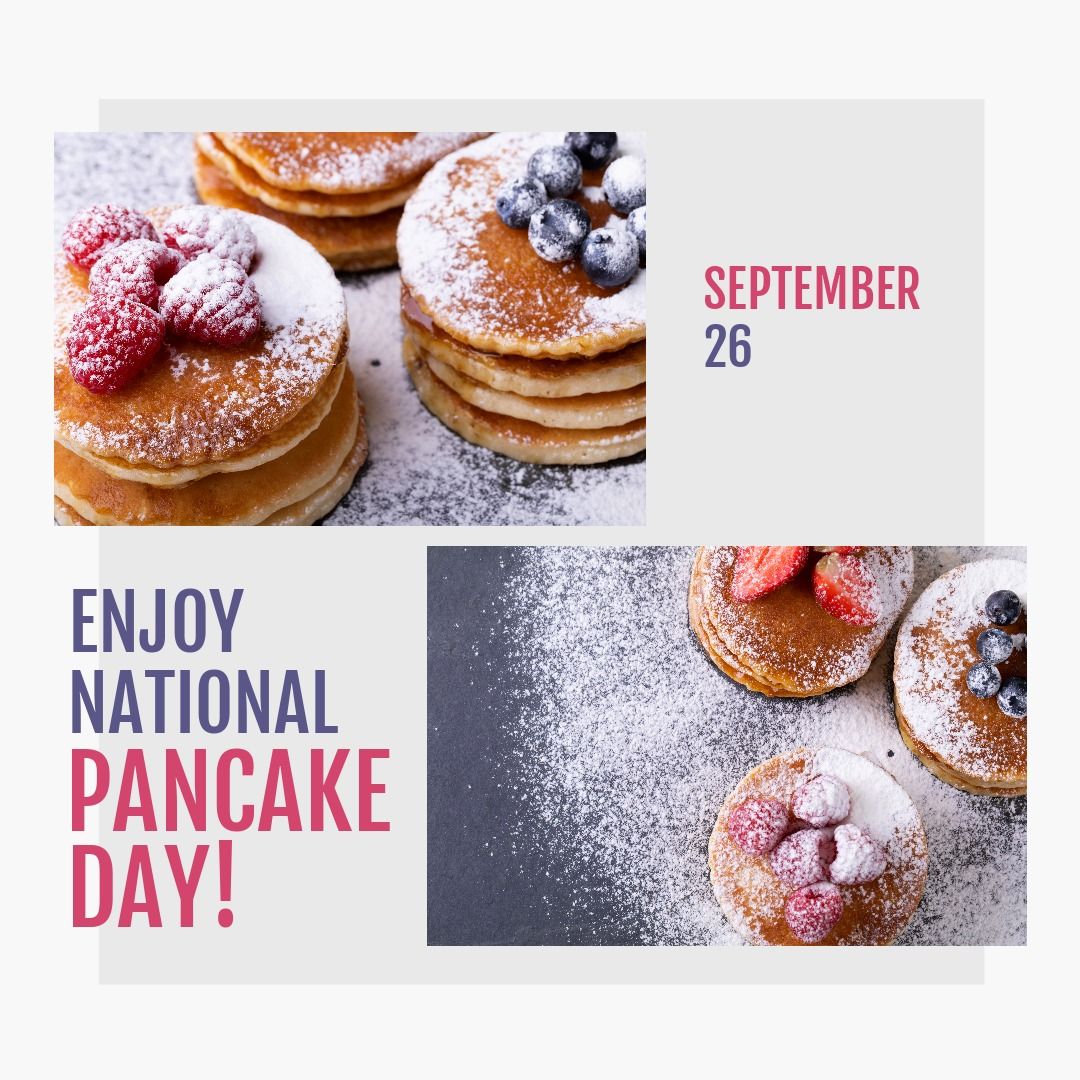 Celebrate National Pancake Day with Delicious Fruit-Topped Pancakes - Download Free Stock Templates Pikwizard.com