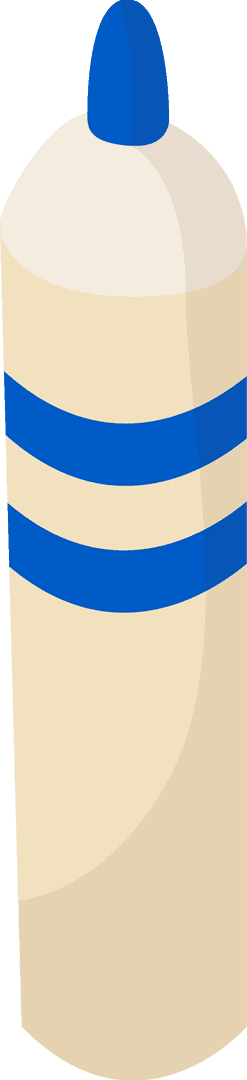 Minimalist Off-White Squeeze Bottle with Blue Stripes Transparent