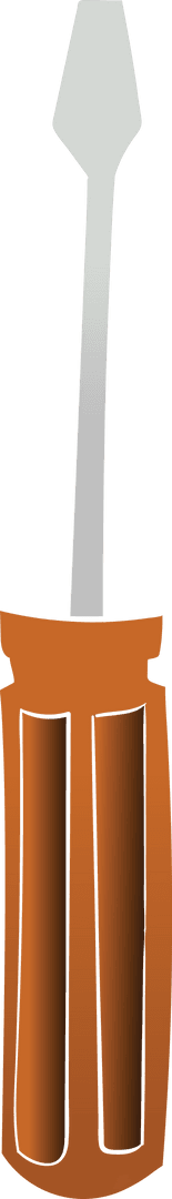 Orange Handle Screwdriver on Transparent Background Tool Illustration