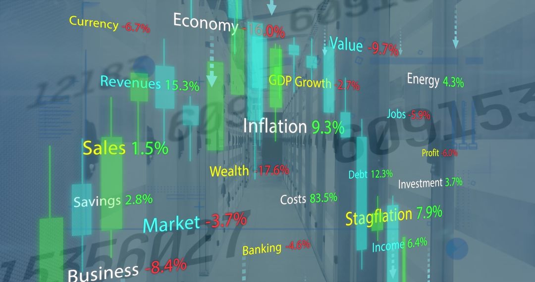 Global Financial Data and Economic Analysis in Server Room
