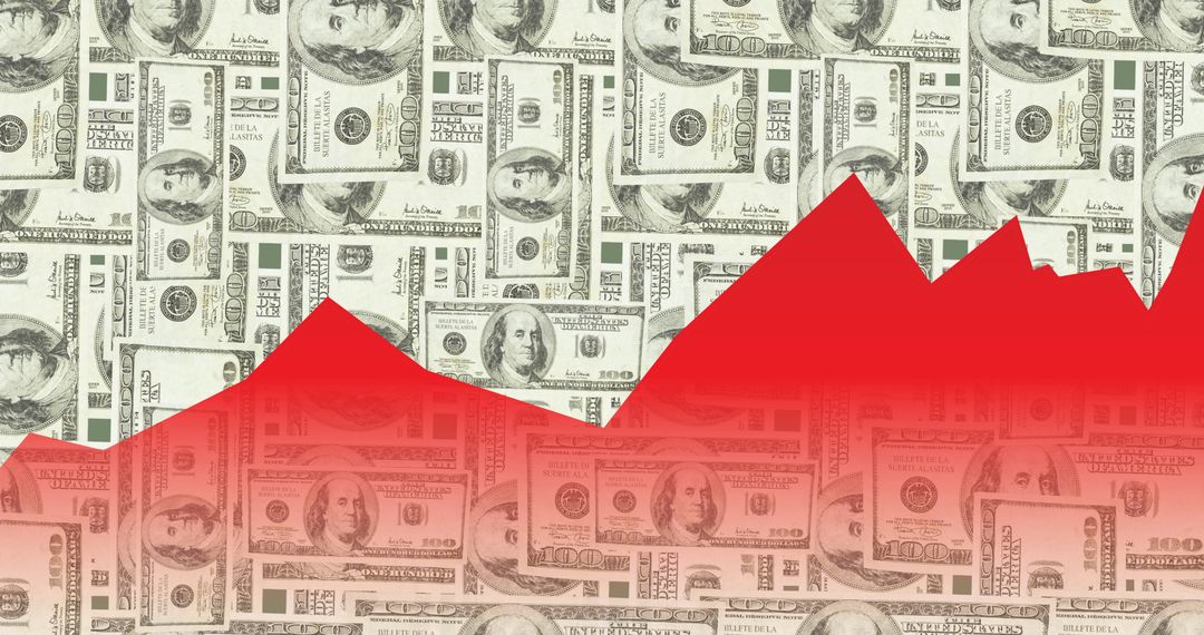 Rising Business Graph Overlay on Hundred Dollar Bills Background - Free Images, Stock Photos and Pictures on Pikwizard.com