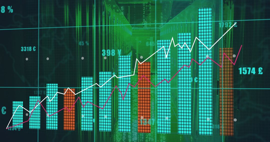Digital Financial Dashboard Showing Possitive Market Analytics Trends
