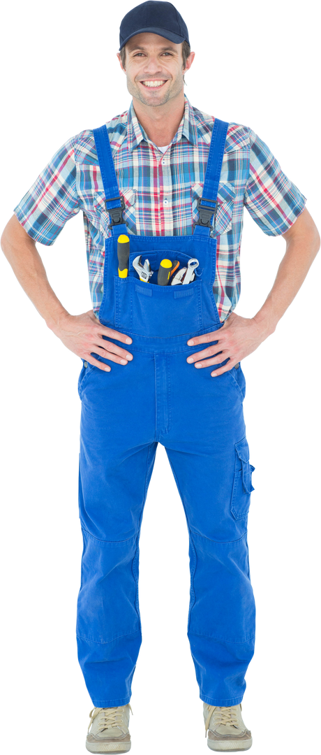 Transparent Portrait of Cheerful Plumber Standing in Uniform - Download Free Stock Images Pikwizard.com