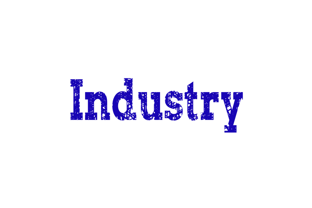 Transparent Blue Industry Text on Clear Background - Download Free Stock Images Pikwizard.com