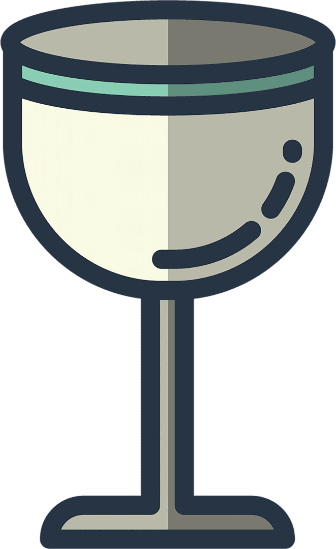 Transparent Wine Glass Icon for Celebrations and Parties