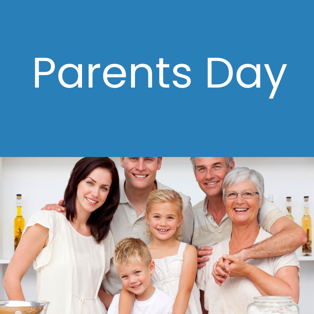 Celebrating Parents Day with Smiling Three Generation Family