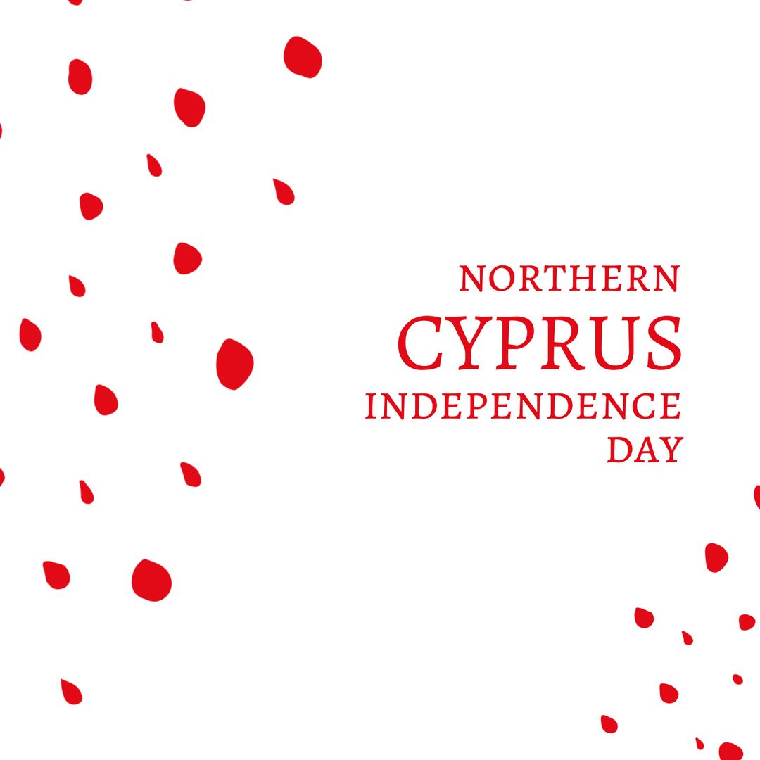 Northern Cyprus Independence Day Celebration Concept Art with Red Elements