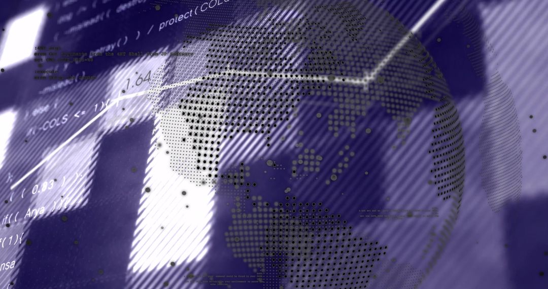 global data visualization with technological flow and depth