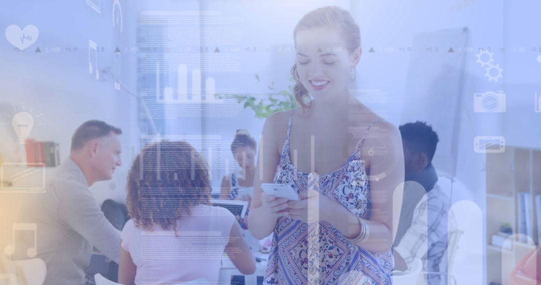 Young Professional Networking in Modern Office