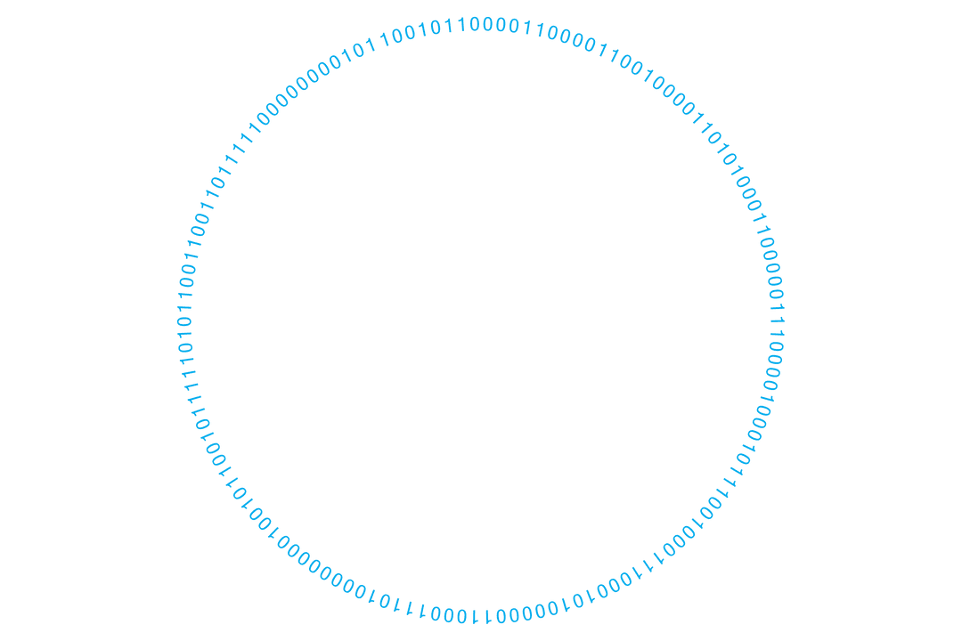 Transparent Circle of Binary Numbers in Blue Hue - Download Free Stock Images Pikwizard.com