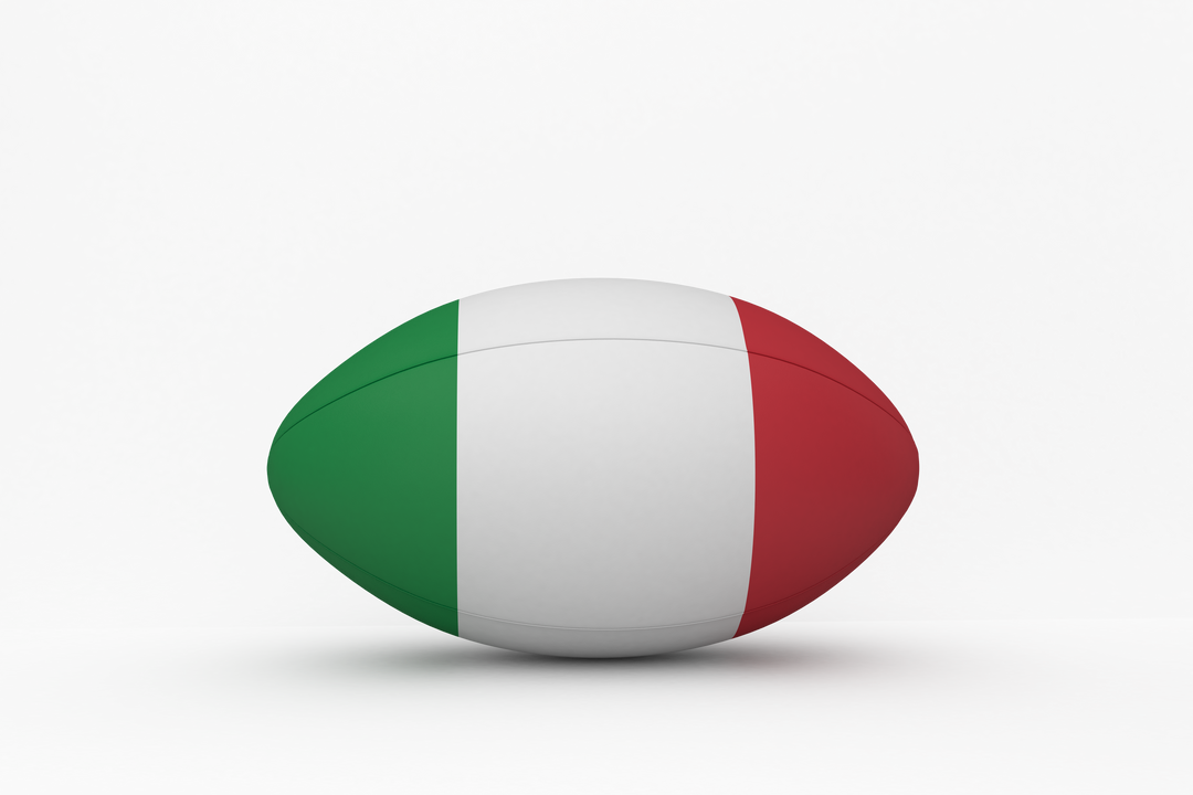 Transparent Rugby Ball with Italian Flag Colors Design - Download Free Stock Images Pikwizard.com