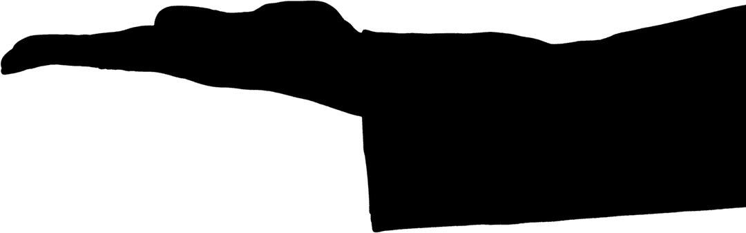 Silhouette Hand Reaching Out Transparent Background Vector