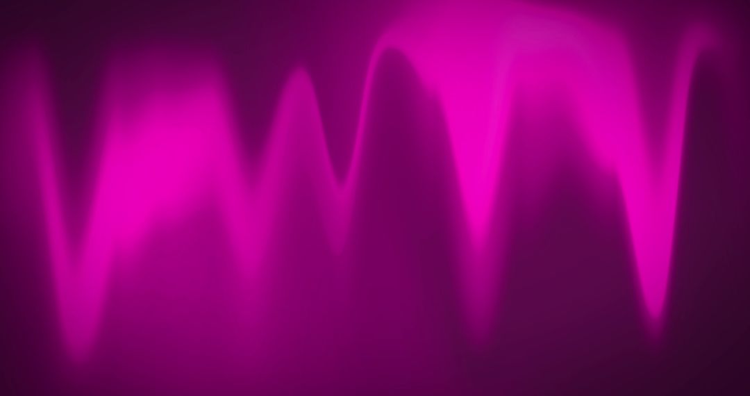 Abstract Purple Heart Rate Waveform Pattern on Black Background