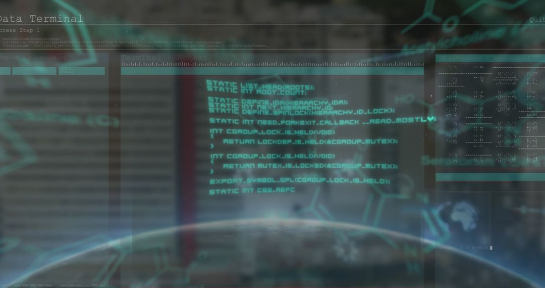 Digital Data Processing with Global Interface Display - Free Images, Stock Photos and Pictures on Pikwizard.com
