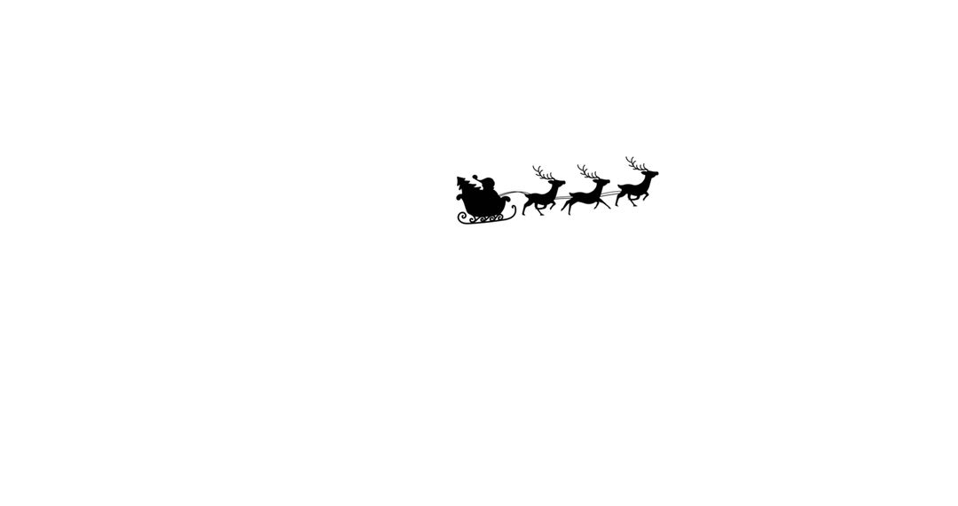 Silhouette of Santa Claus in Sleigh with Reindeers - Free Images, Stock Photos and Pictures on Pikwizard.com