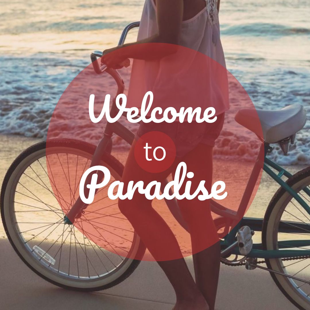 Beach Tranquility with Bicycle at Sunrise