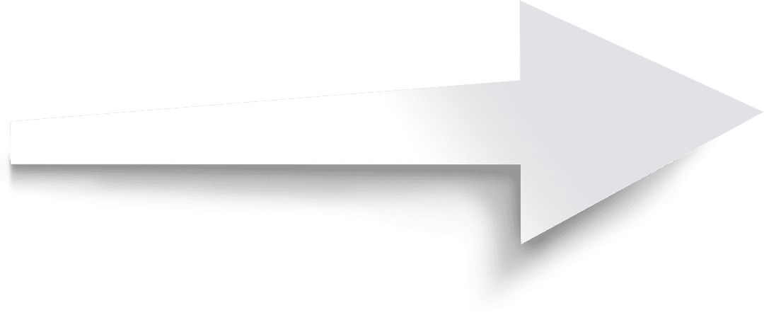White Gray Right Arrow with Transparent Background for Directional Design