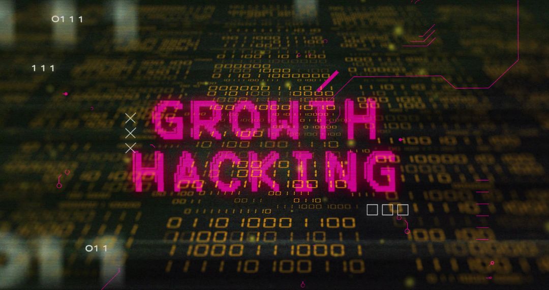 Growth Hacking Concept with Digital Interface Background