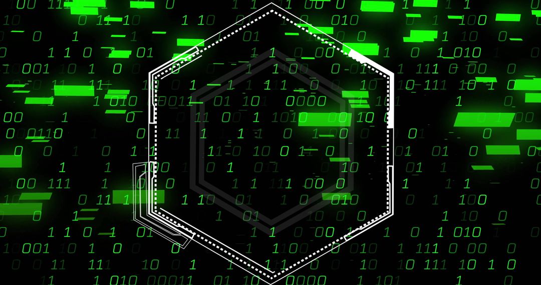 Hexagonal Frame Over Green Binary Code Grid