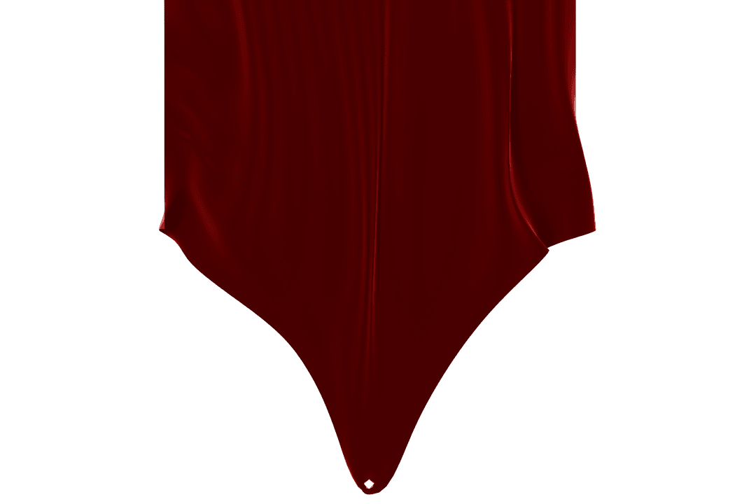 Elegant Red Curtain with Transparent Background Illustration