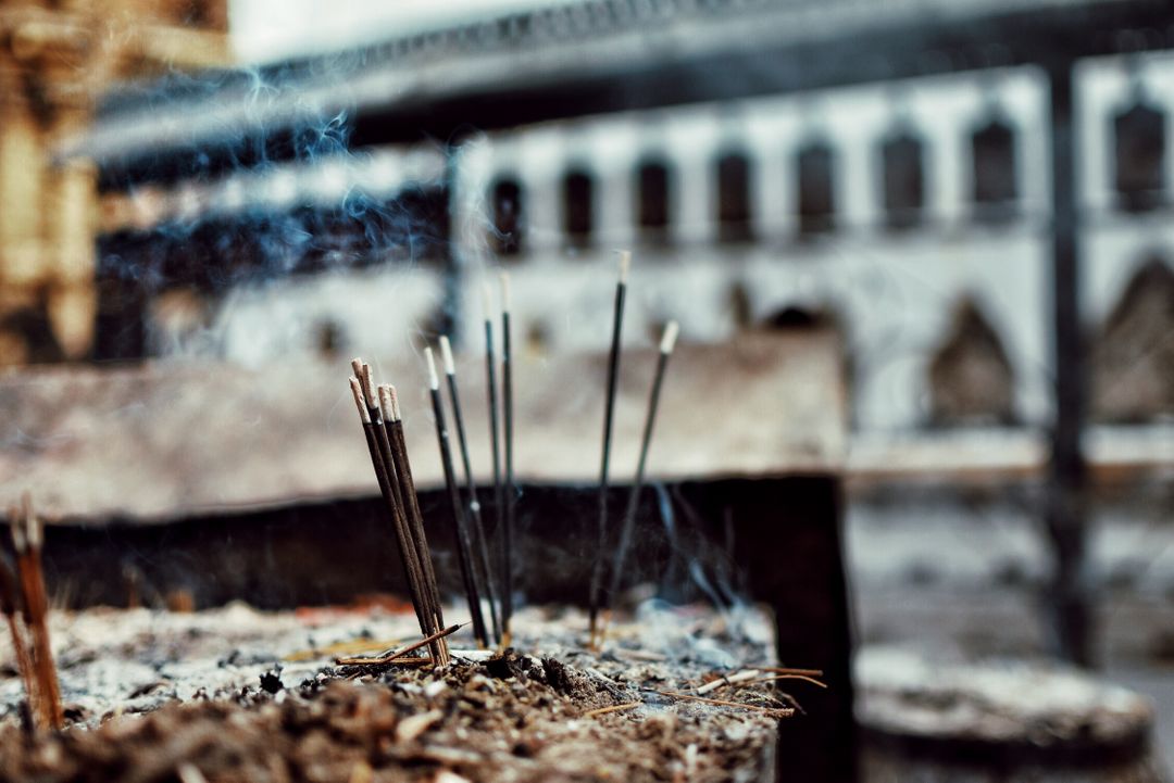 Burning Incense Sticks at Temple for Spiritual Rituals - Free Images, Stock Photos and Pictures on Pikwizard.com