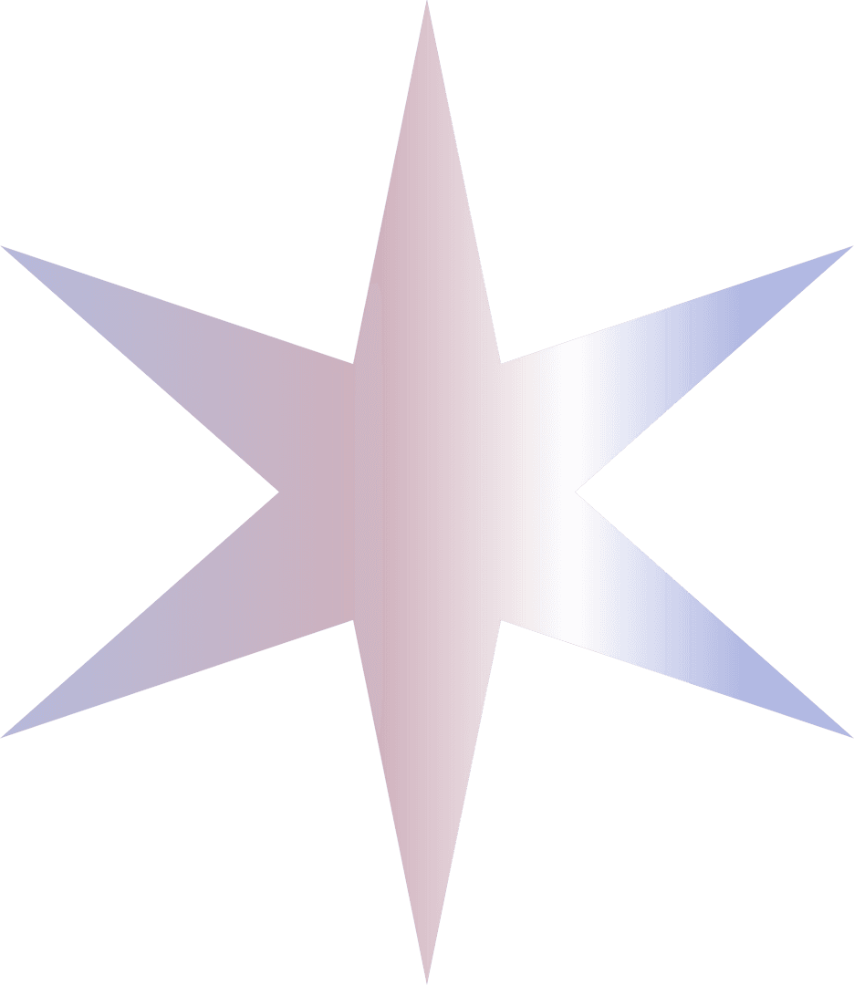 Transparent Six-Pointed Star With Pastel Gradient