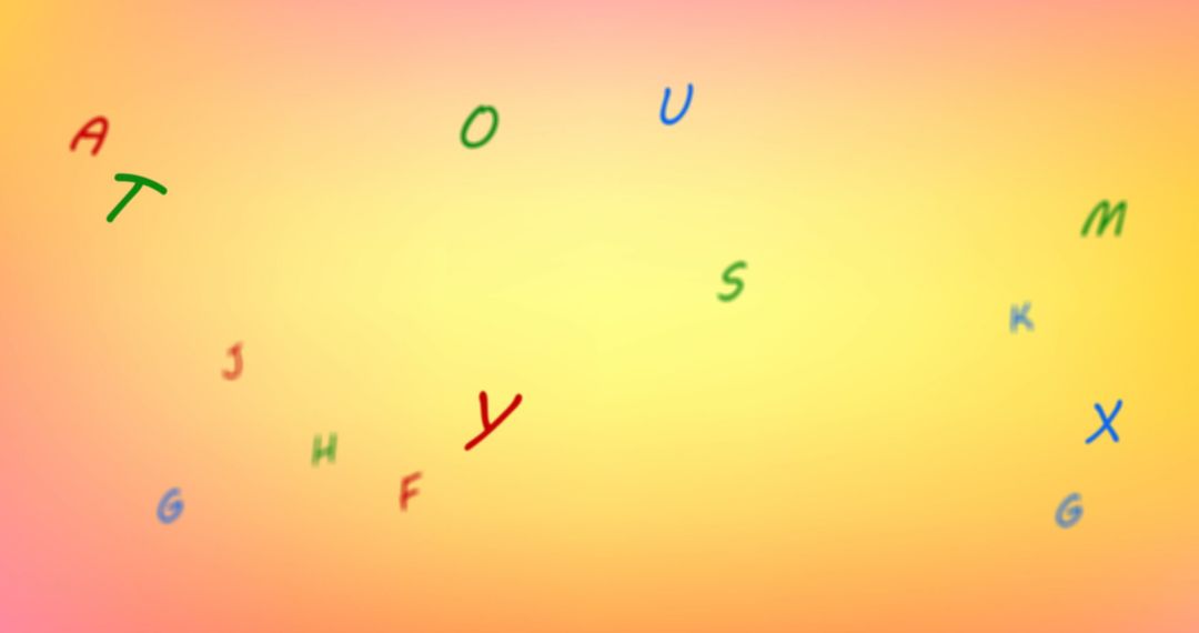 Vibrant Alphabet Letters on Colorful Background