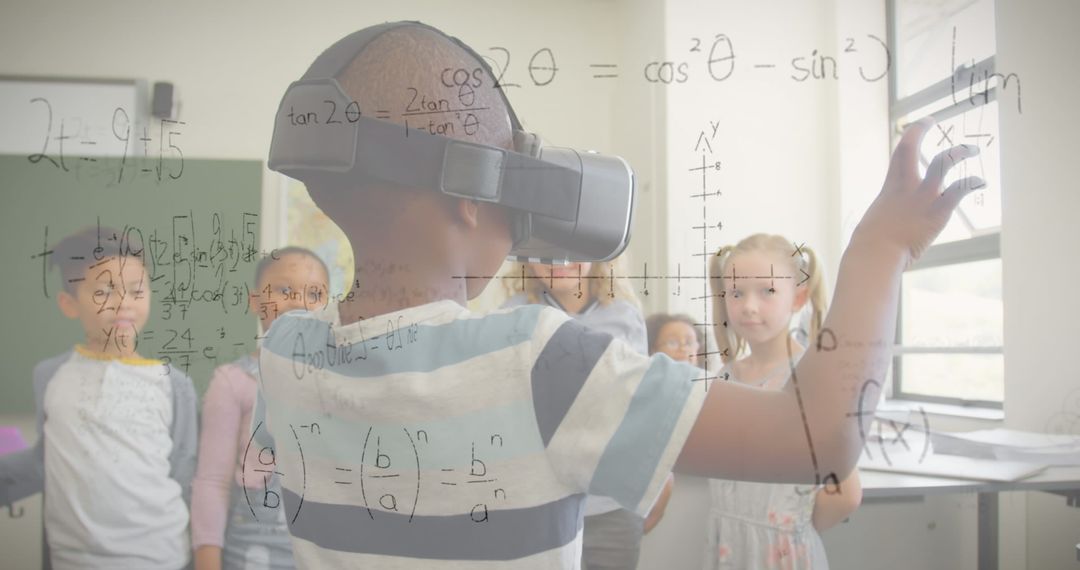Children Engaging in Virtual Reality for Math Education