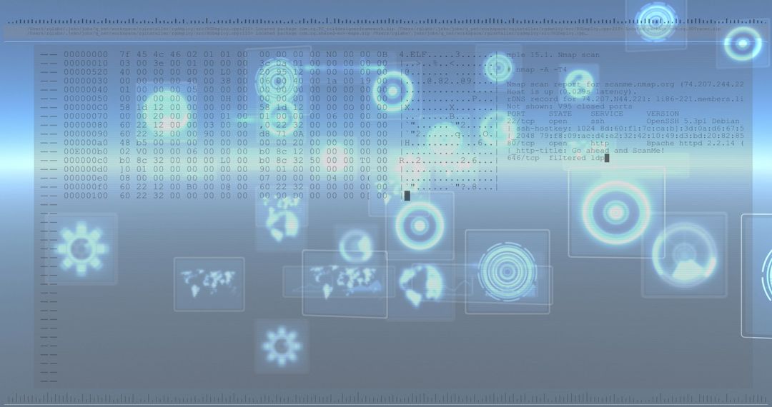Futuristic Data Processing and Digital Interface Abstract