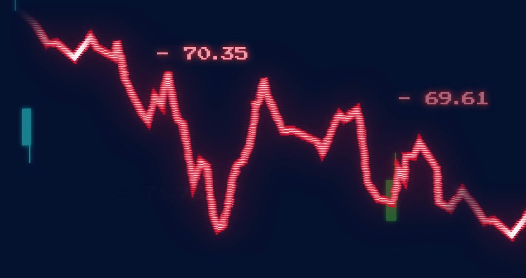 Falling Stock Market Graph Showing Decline