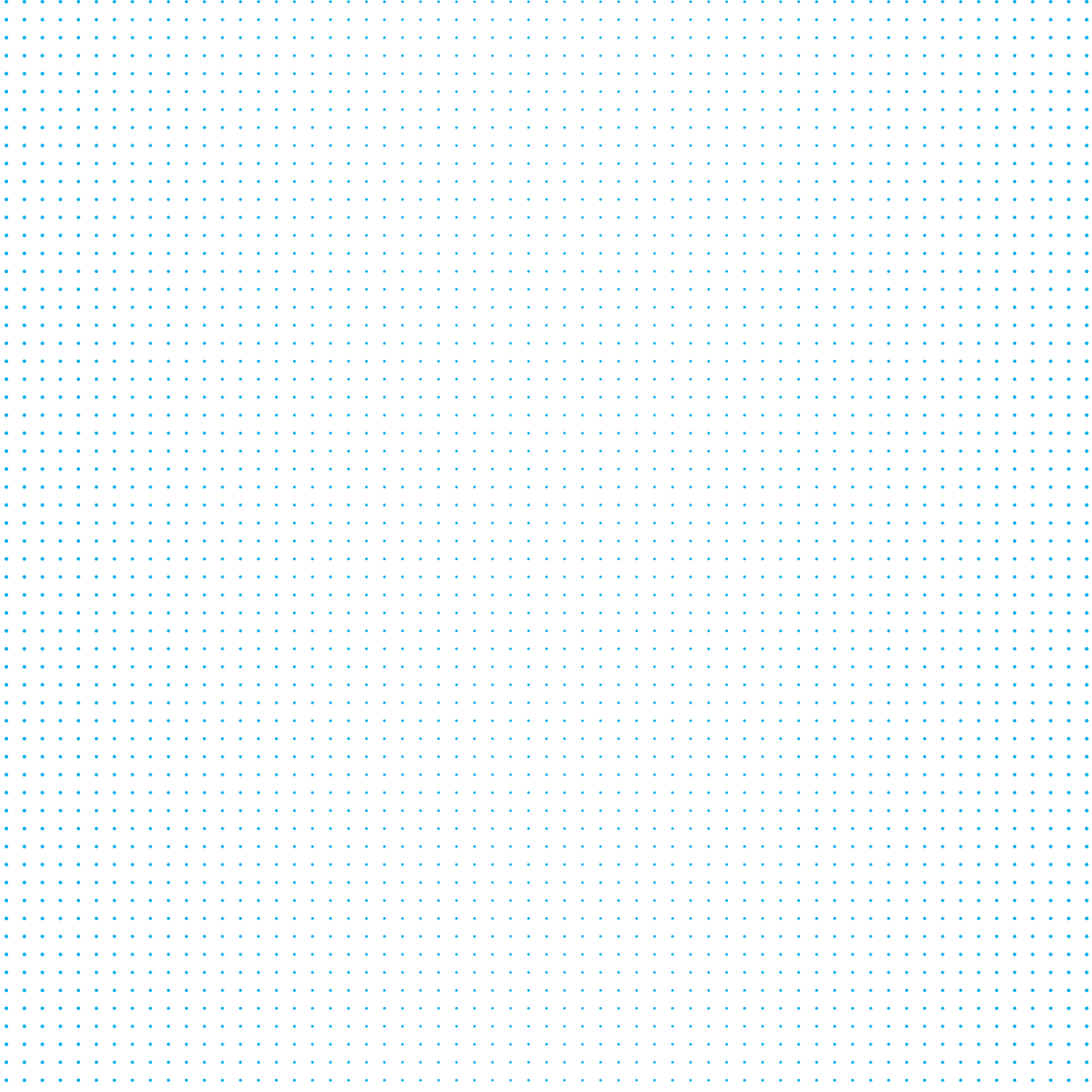 Digital Blue Dot Grid on Transparent Background Pattern