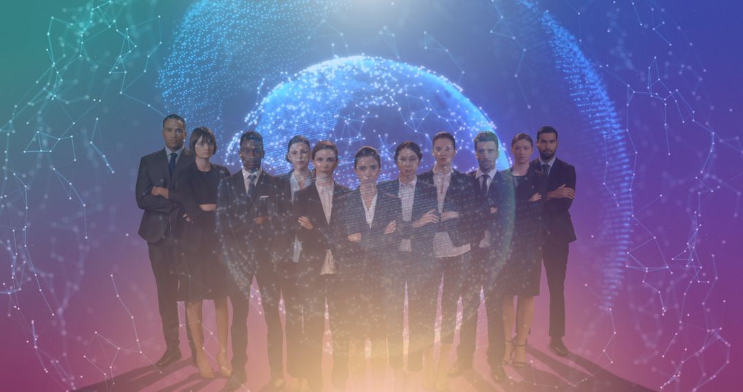 Diverse Business Team with Global Network Connections