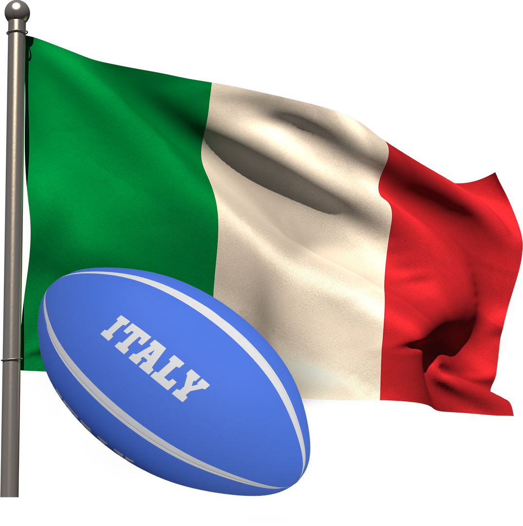 Italian Flag with Rugby Ball on Transparent Background - Download Free Stock Images Pikwizard.com