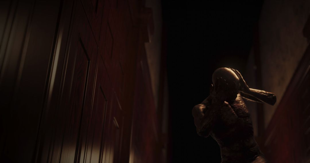 Terrifying Creature in Dark Tunnel