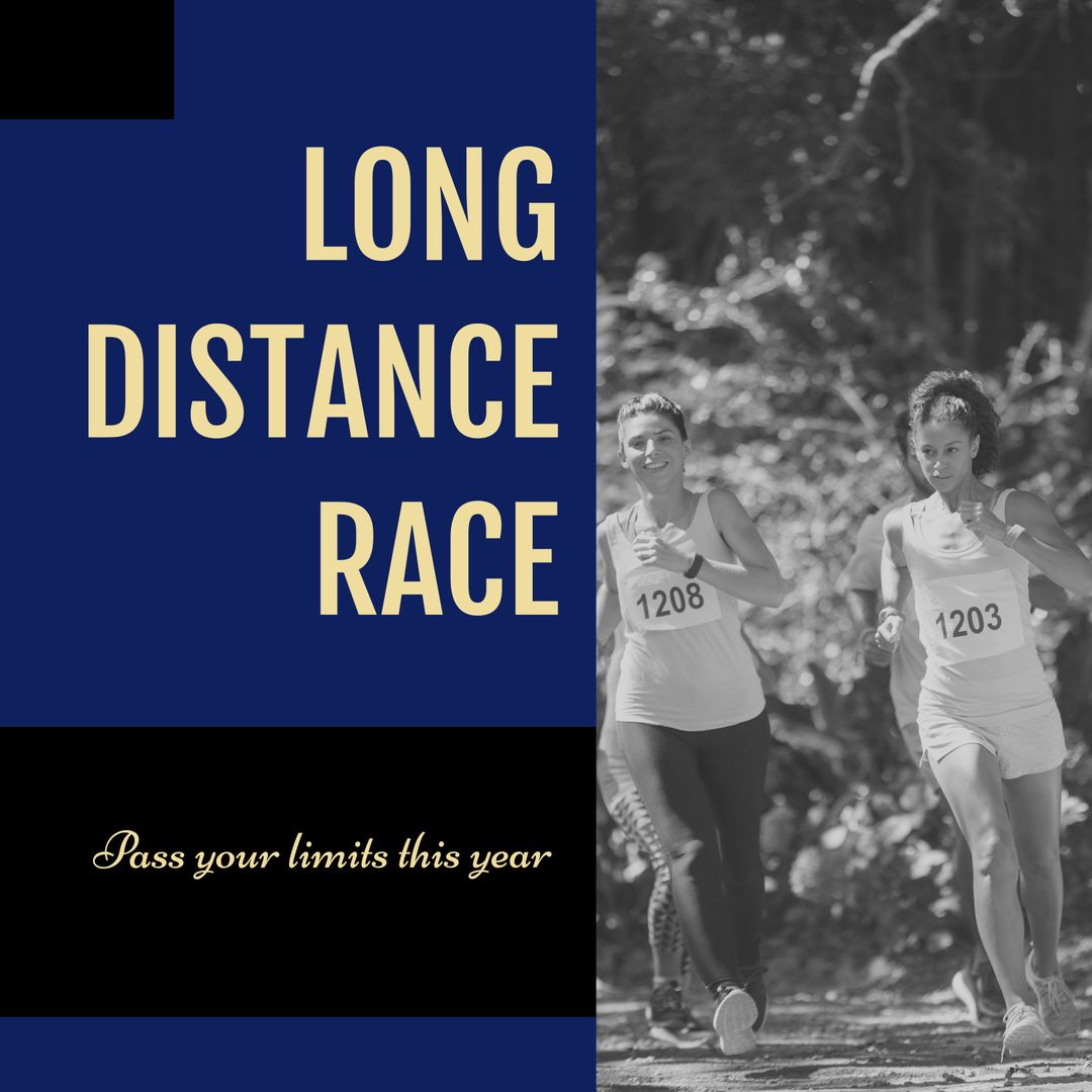 Diverse Group on Long Distance Race Enjoy Active Lifestyle