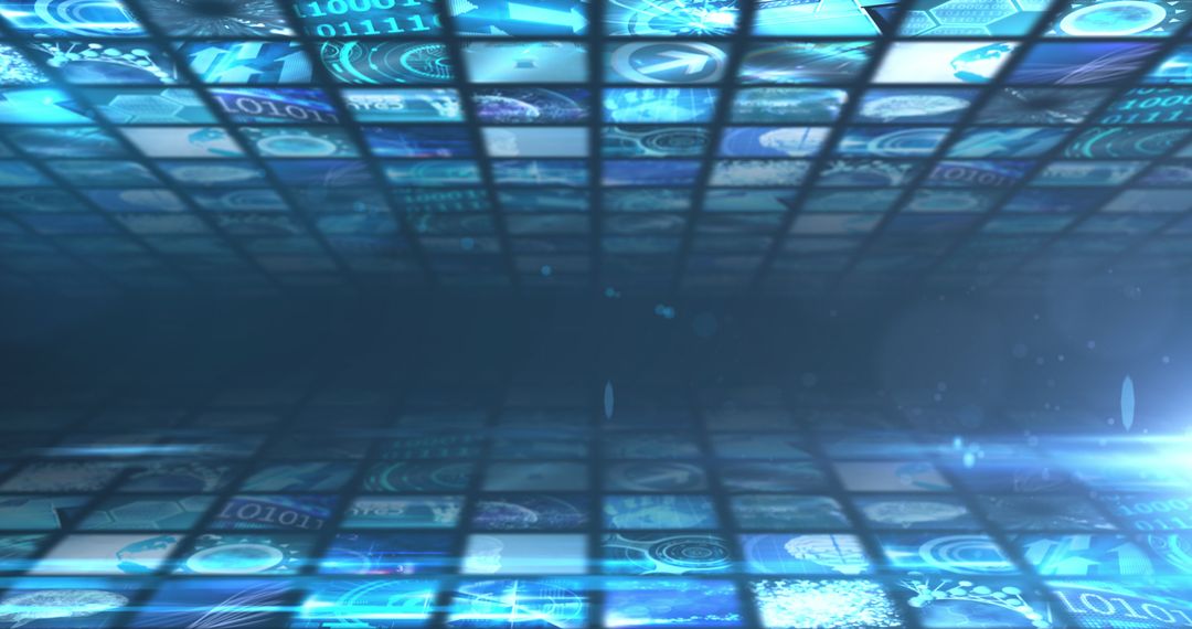 Digital Data Streams in Virtual Screen Panels