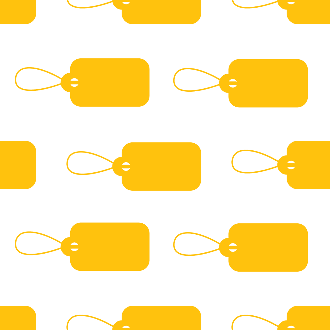 Yellow Tag Pattern with Transparent Background Vector Design - Download Free Stock Images Pikwizard.com