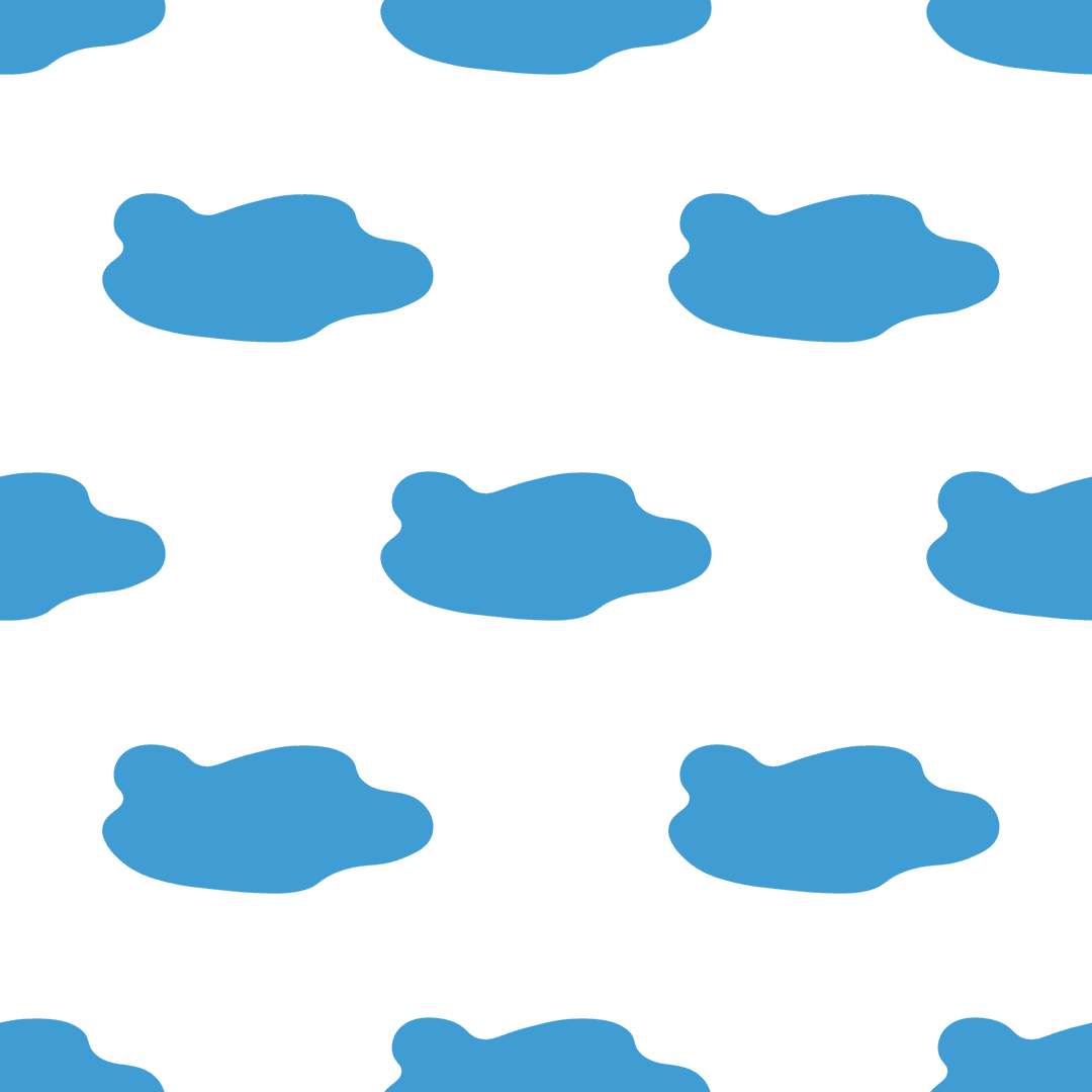 Abstract Blue Cloud Pattern on Transparent Background