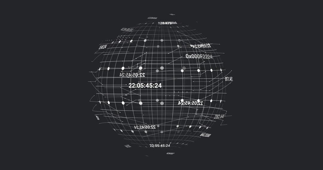 Digital Data Visualization Sphere with Grid Interface - Free Images, Stock Photos and Pictures on Pikwizard.com