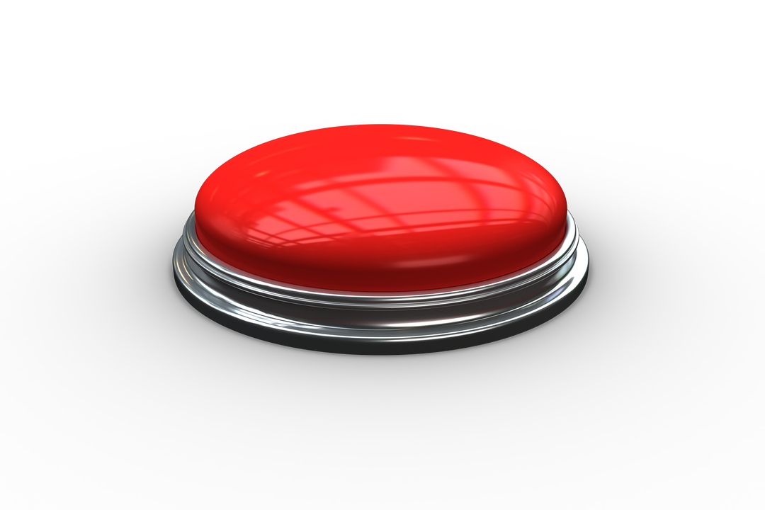 Glossy Red Button on Transparent Background for Stop or Start Applications - Download Free Stock Images Pikwizard.com