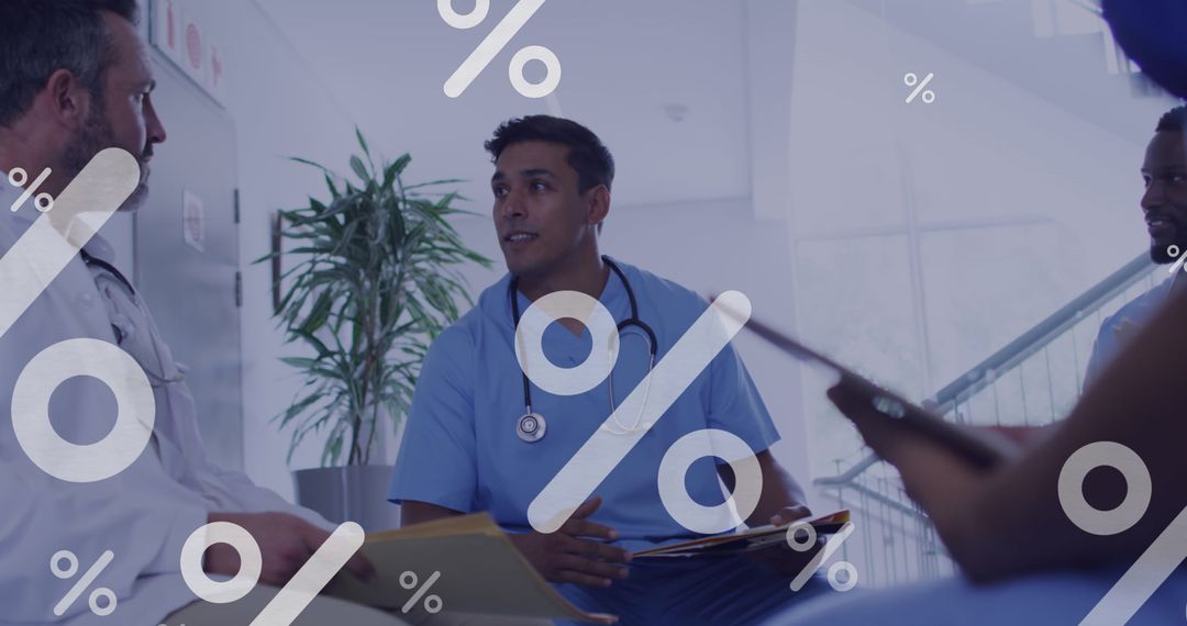 Diverse Medical Team Analyzing Data with Tablets