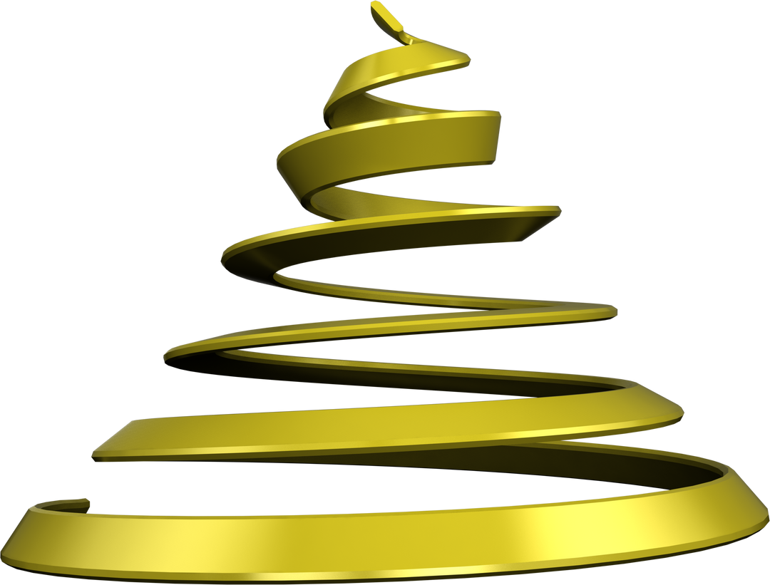 Transparent Golden Spiral Abstract Christmas Tree on White Background - Download Free Stock Images Pikwizard.com