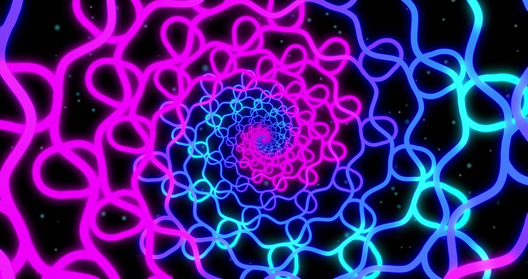 Hypnotic Neon Purple and Blue Spiral Pattern