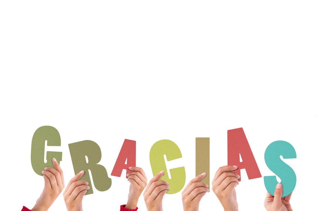 Transparent Background with Thank You Message in Spanish