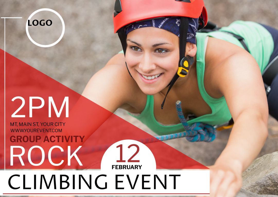 Geared Rock Climber Embracing Outdoor Adventure