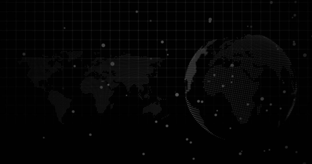 Digital World Map Highlighting Global Connectivity